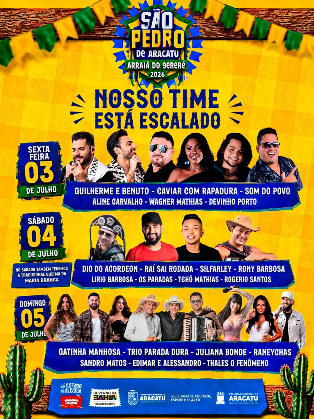 Imagem de Aracatu: Arraiá do Gererê 2026 divulga programação e promete três dias de festa