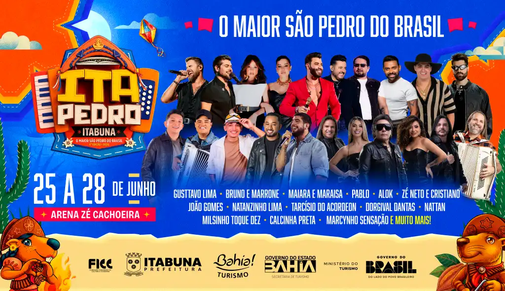 Imagem de Ita Pedro 2026 anuncia Maiara & Maraisa, Calcinha Preta e Marcynho Sensação. Confira a grade de atrações